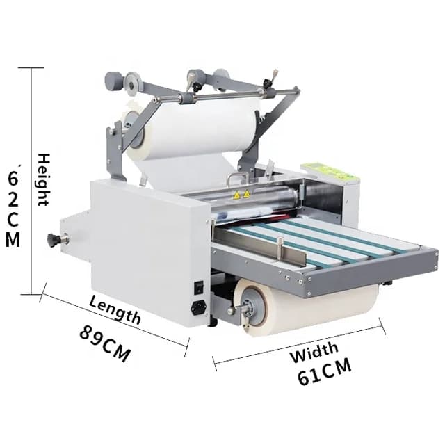 【HOT】KL388 L388 Automatic Roll to Roll Roller Paper Cover Cold Hot Laminator Laminating Machine