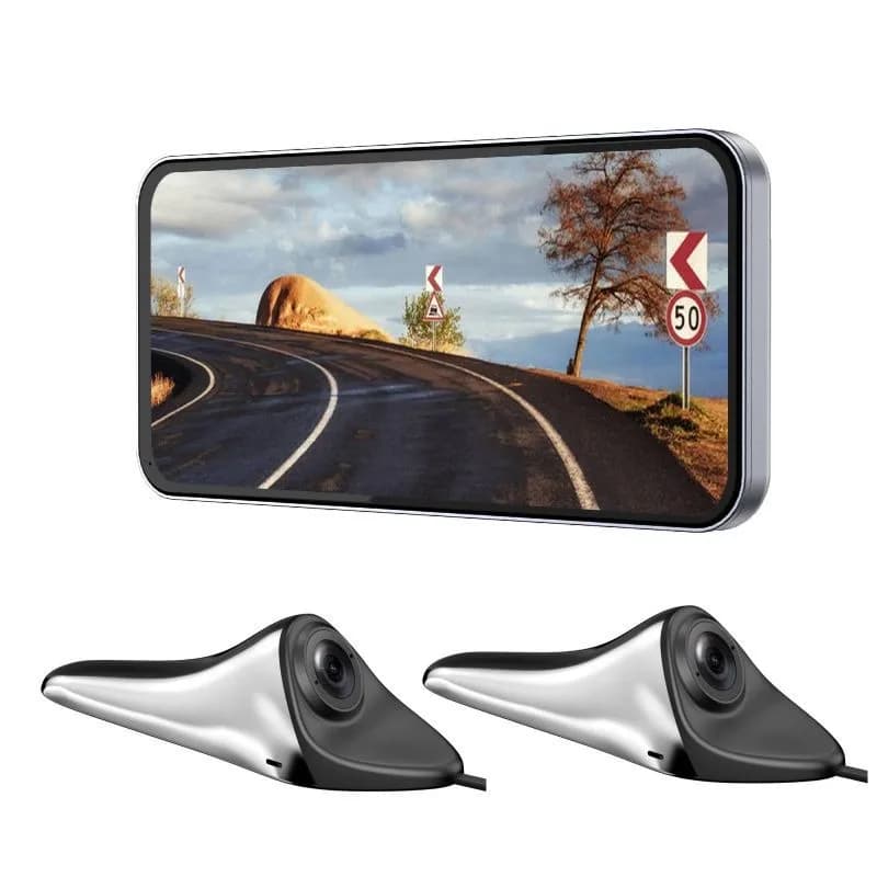 1080P electronic rearview mirror driving recorder 6.25 inch car left and right blind spot system shark fin camera