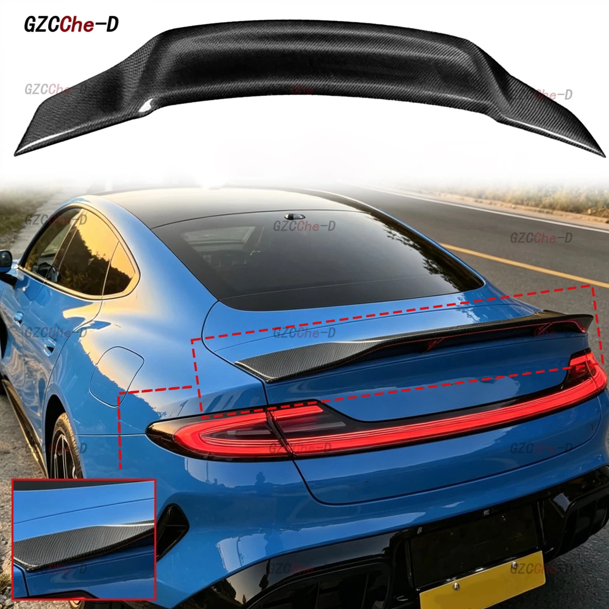 2024-2026 Xiaomi SU7 rear spoiler, trunk lid diffuser kit, tail wing decoration accessories