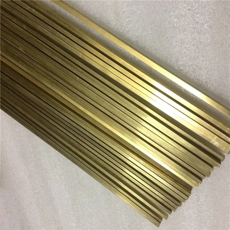 Brass Square Strip, Side Length 1-20mm, square brass rod length 500mm