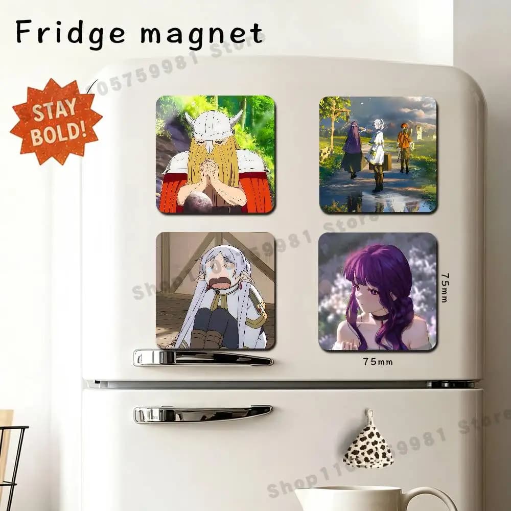 Cartoon Fern Stark Himmel Frieren New PVC Fridge Magnet for Cartoon Refrigerator Decor For Child Magnetic Toy