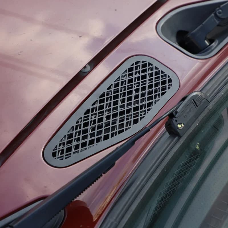 For 2007-2021 Toyota FJ Cruiser Stainless Steel Black Car Styling Machine Cover Breathable Mesh Cover Sticker Car Accessories
