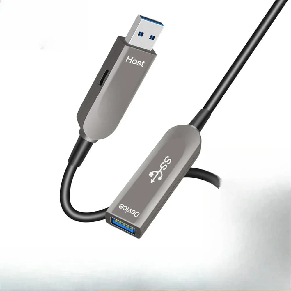 Optical fiber usb3.0 extension cable male to female usb data cable somatosensory camera, conference camera