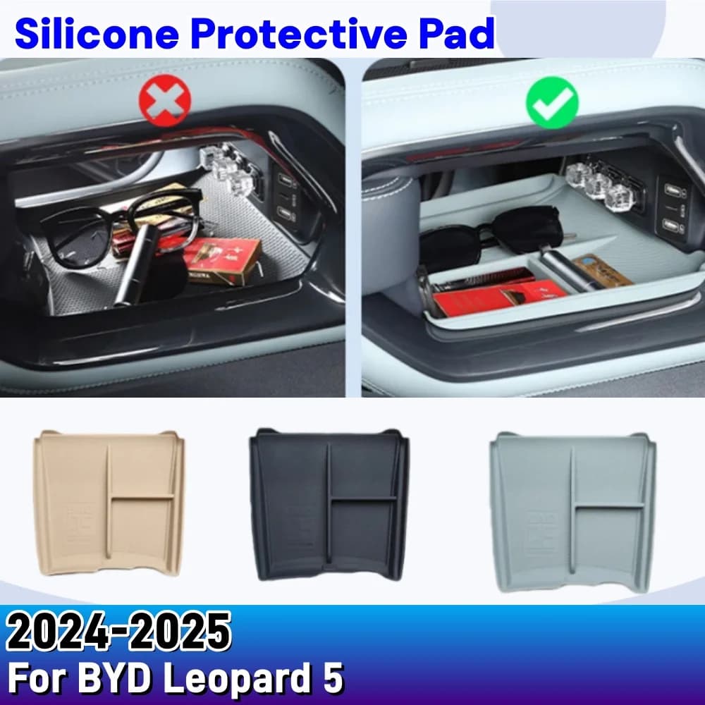 For BYD Leopard 5 2024 2025 Anti Slip Pad Under Silicone Protective Pad Car Styling Interior Decoration Modification Accessories