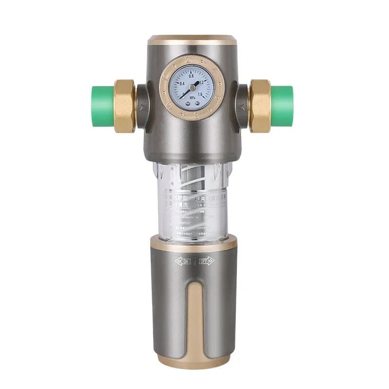 Household pre-filter automatic backwashing large flow home whole house central tap water water purifier full copper