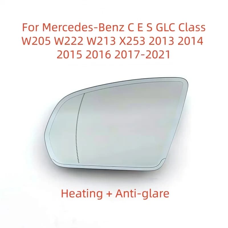 For Mercedes-Benz C E S GLC Class W205 W222 W213 X253 2013 2014 2015 2016 2017-2021Auto Dimming Heated Rear Mirror Glass New