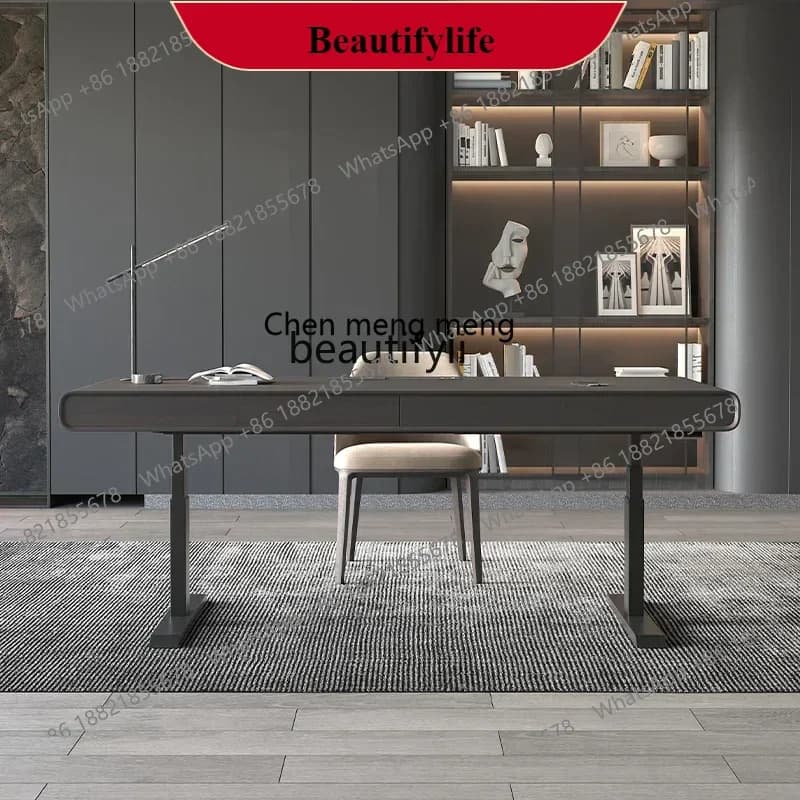 G153 S Light luxury Italian minimalist lifting desk computer study table double electric intelligent lifting