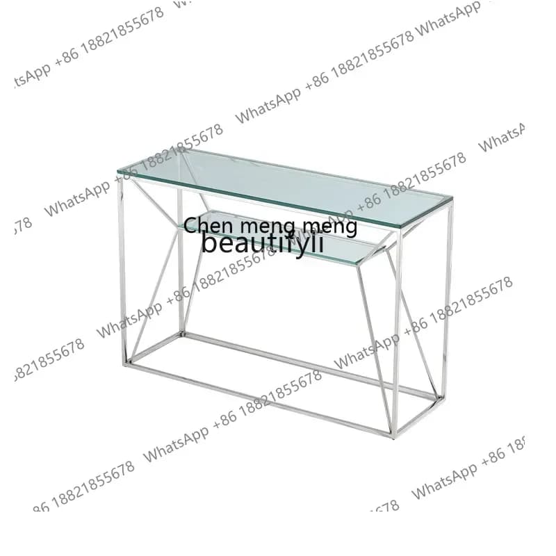 182C Italian entrance table, light luxury style, modern entrance cabinet, entrance hall,   case against the wall