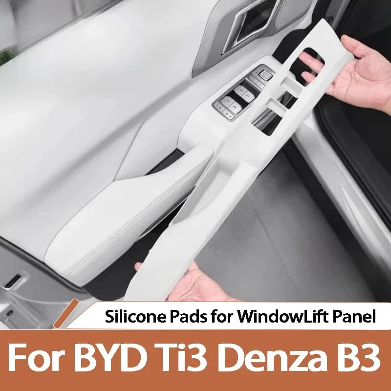 For BYD Formula Leopard Titanium 3 Ti3 Denza B3 Door Window Lift Silicone Protective Pad Car Interior Accessories