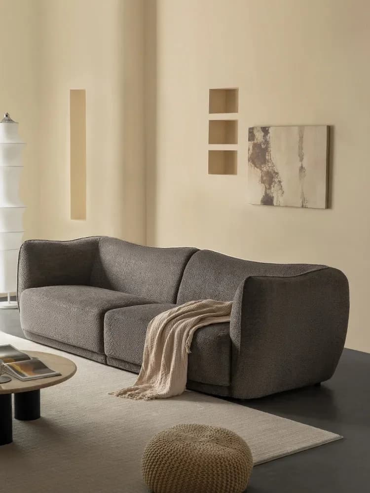 CX,Modern Simple Chenier Fabric Sofa Home Living Room Minimal Double Sofa