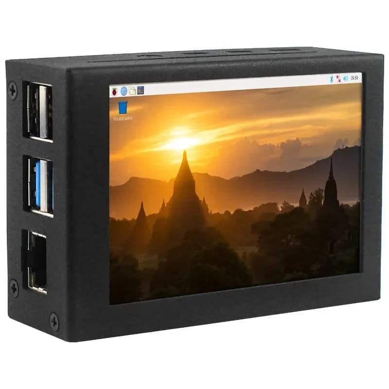 4B 3.5 inch display Pi4 generation monitor screen Cooling fan integrated metal case