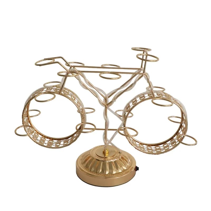 Bar KTV Cocktail Bullet Mug Metal Tricycle Bike Creative LED Rechargeable Luminous Cup Holder