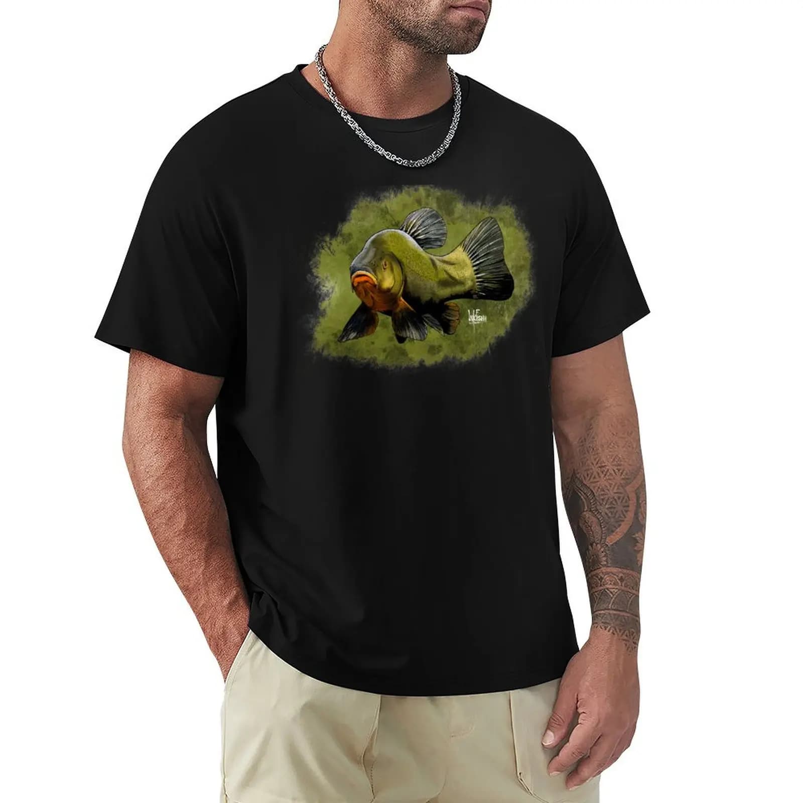 Tench T-Shirt croswit shirt man topping valentines clothes blanks fitted t shirts for men