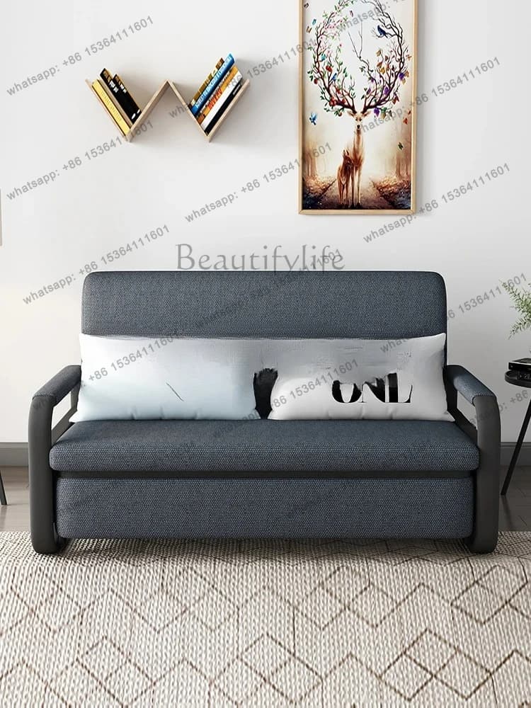 Sofa Bed Dual-Purpose Foldable Double 1.2 Storage Multifunctional Small Apartment Living Room