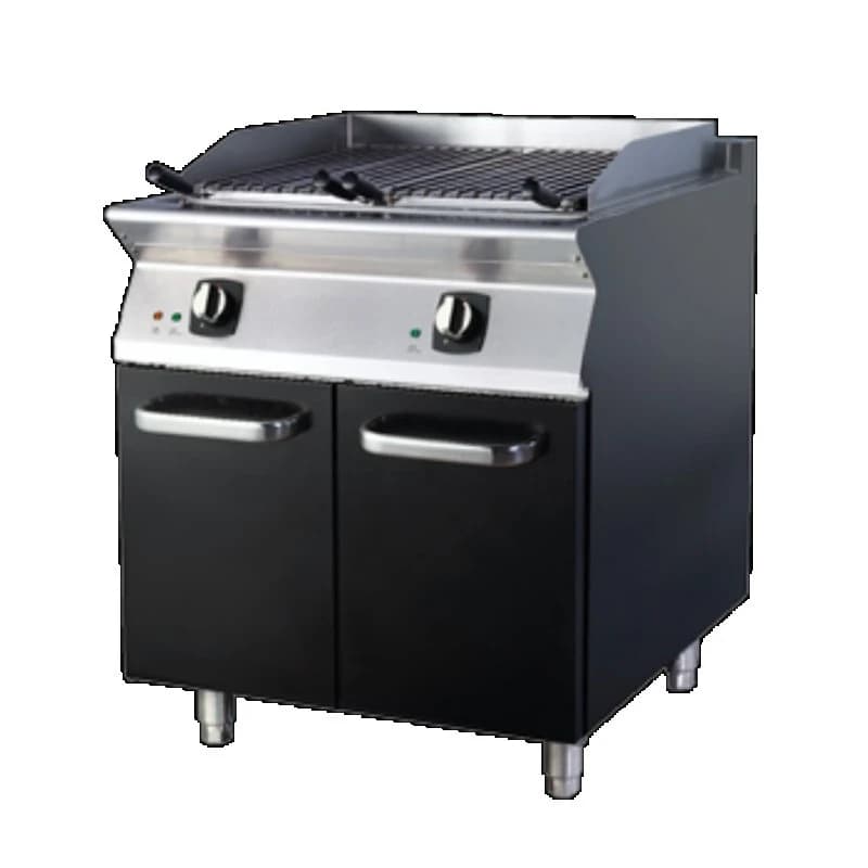 Electric barbecue grill with cabinet 750 commercial western food stove barbecue equipment volcanic stone