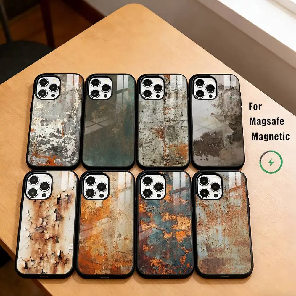 R-Rusty I-Industrial style  Phone Case For iPhone17,16,15,14,13,12,11 Plus,Pro Magnetic with Magsafe Wireless Charging