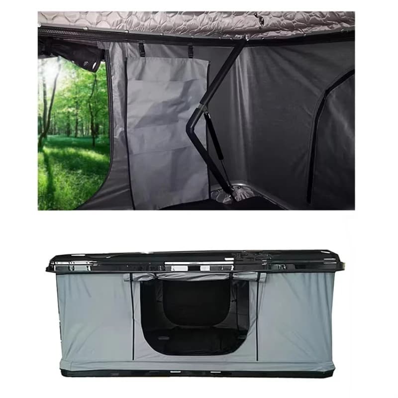 Aluminium Hardshell Tent on Roof Rack Car Roof Top Tent for Camping 3-4person