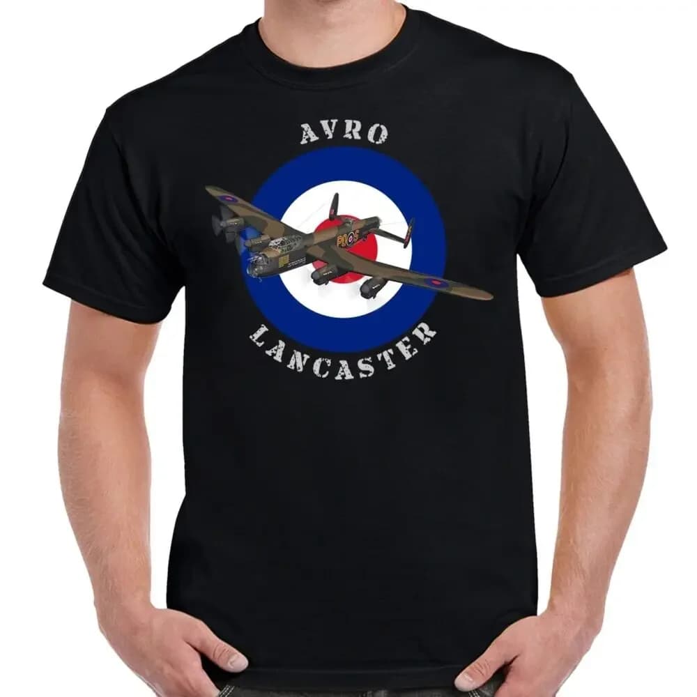 RAF Avro Lancaster Heavy Bomber T-Shirt Short Sleeve Casual 100% Cotton O-Neck Summer Mens T-shirt Size S-3XL