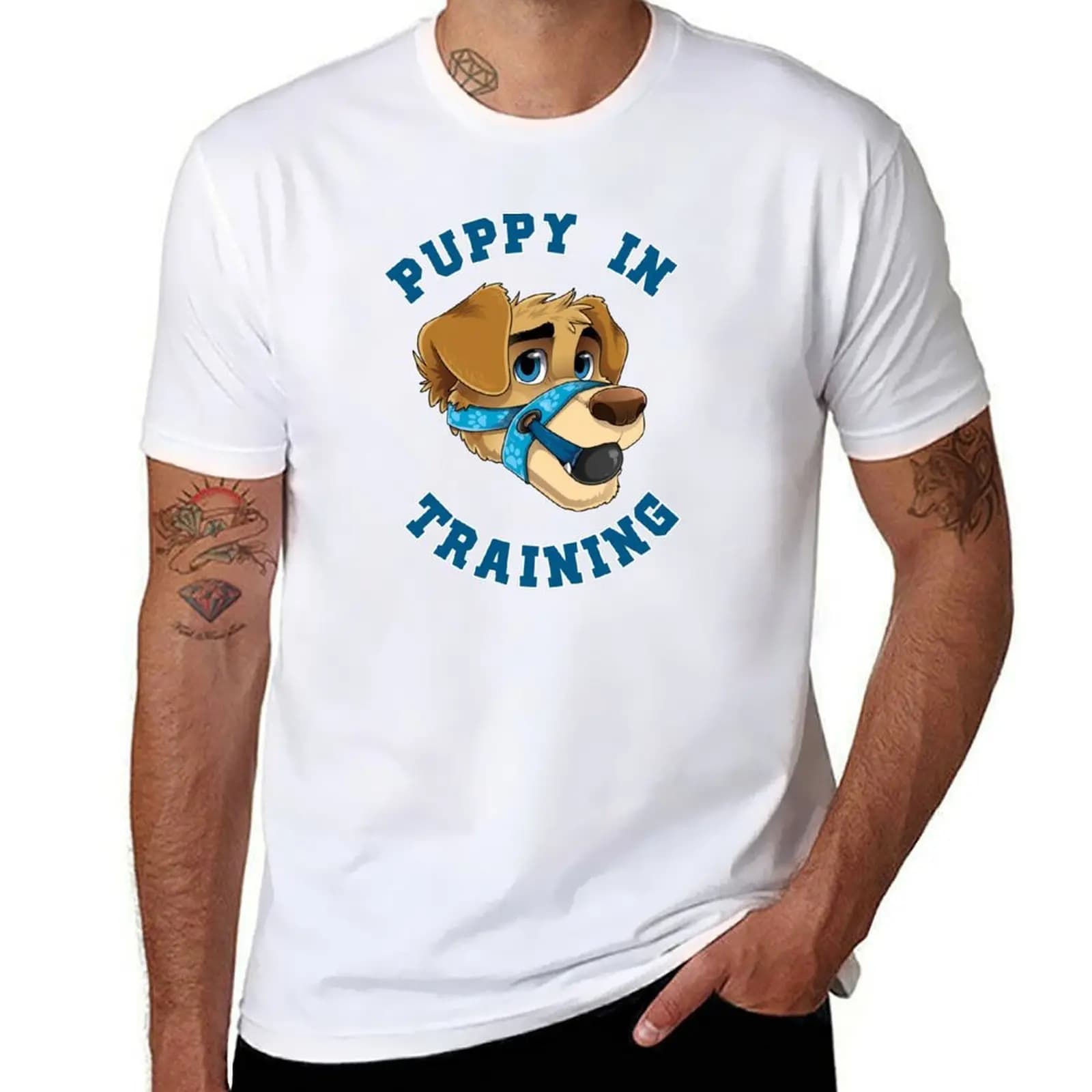 Puppy in Training- Pup Play Kink Design T-Shirt t shirts cotton 100% t shirts for man cotton soft T-Shirt