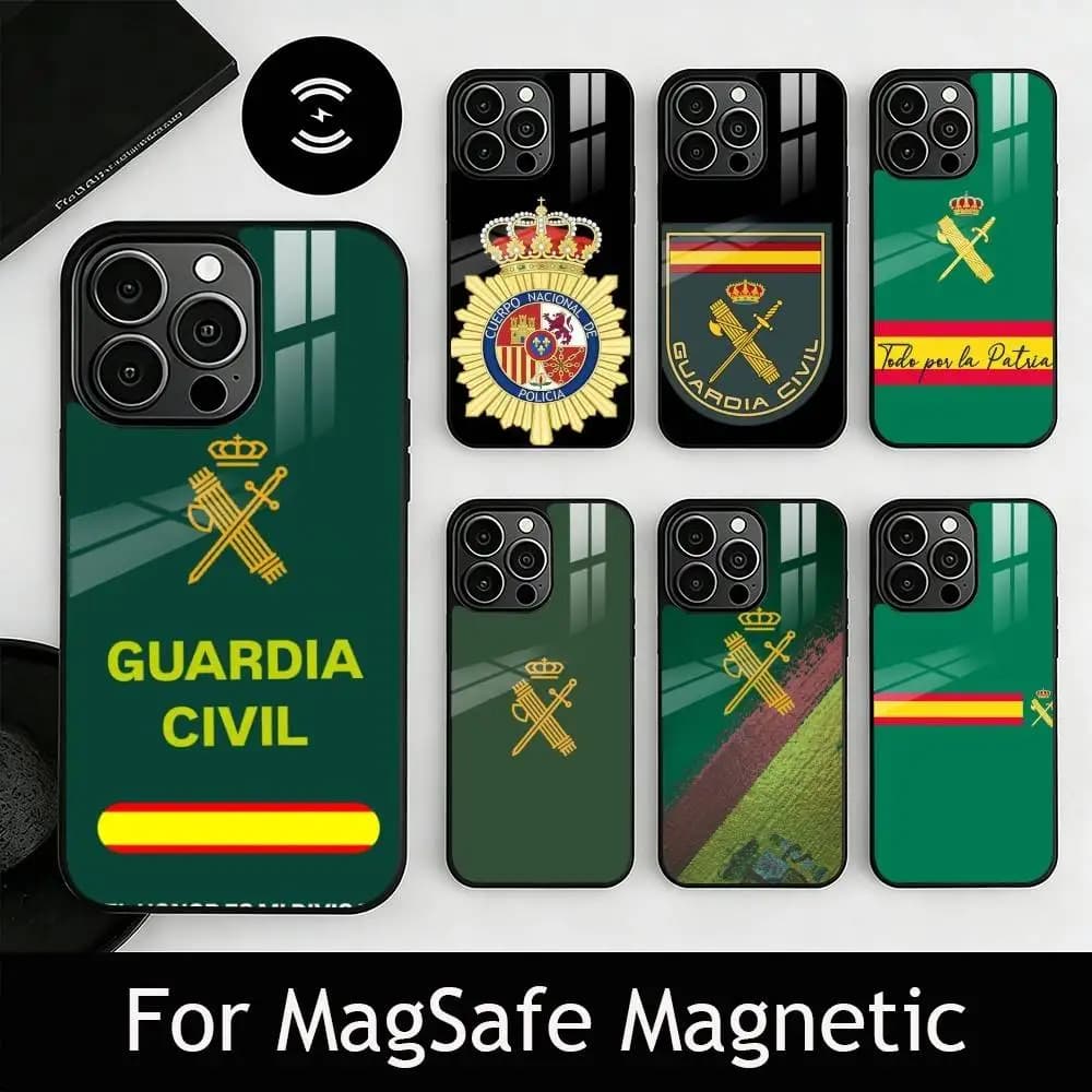 GC Guardia Civil Emblem Phone Case For iPhone17,16,15,14,13,12,11 Plus,Pro Magnetic For Magsafe Wireless Charging