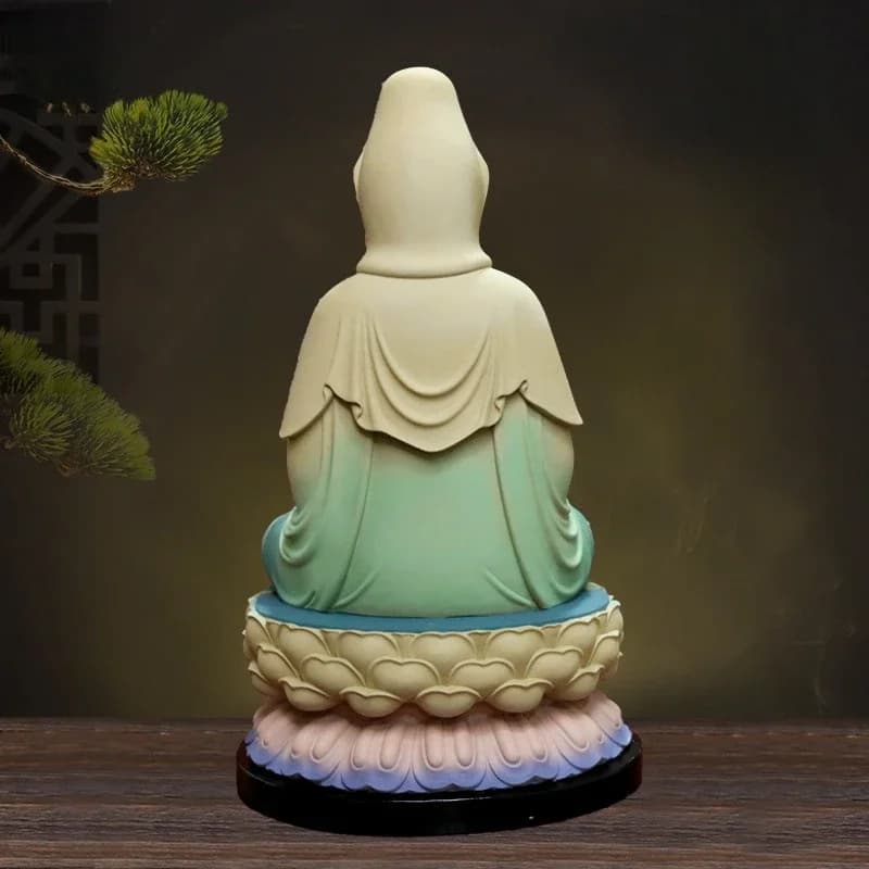 FX-22 guanyin bodhisattva buddha statue - resin figurine for home worship, dragon & phoenix descendant, household deity ornament