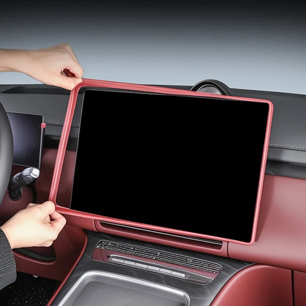 Navigation Screen Border Protection Cover For VOYAH Taishan Mount Tai Interior Supplies Original Car Color Silicone Cover