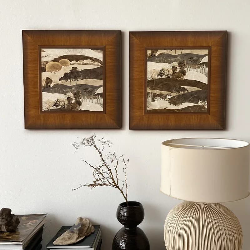 Vintage Living Room Decorative painting Elegant Niche Framed Decor High-Quality Picture frame and Decorative Picture Home Decor