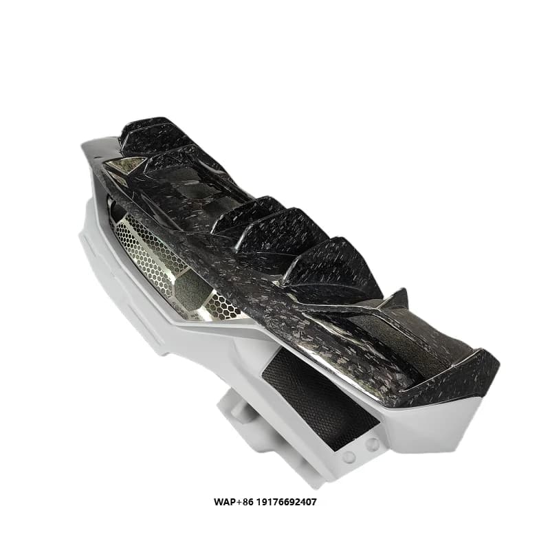 for Aventador LP700 LP750 Upgraded SVJ Style Semi Forged Carbon Fiber Rear Bumper Body Kit