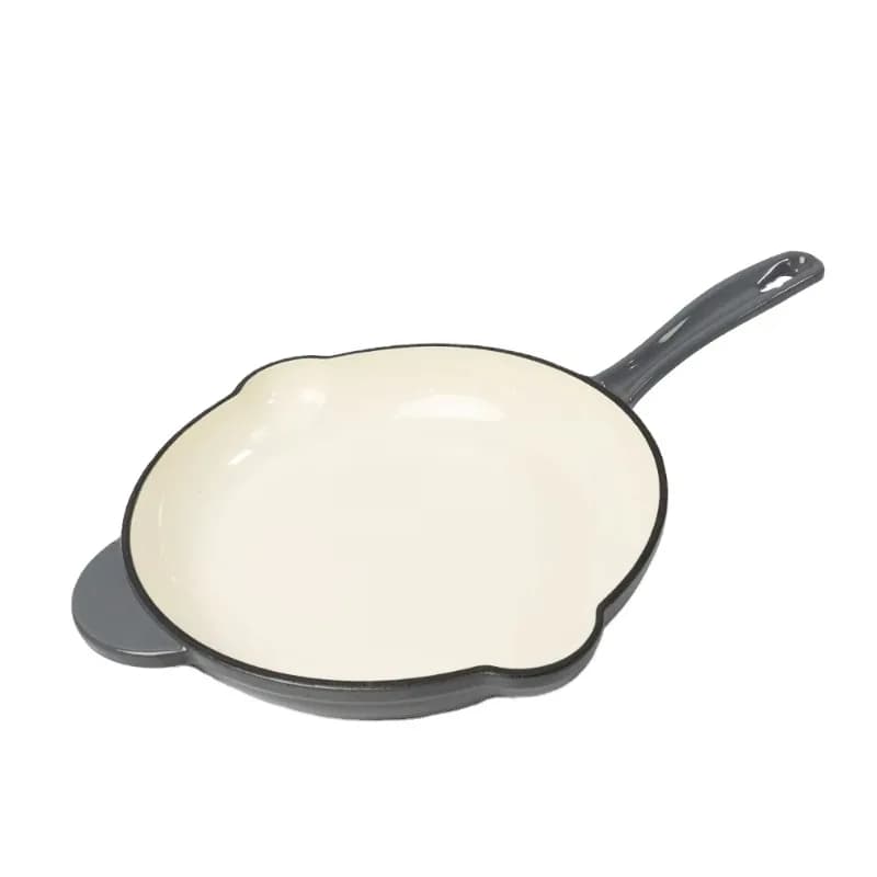 Eco-friendly non-stick cast iron cooking frying pan set enamel coated frying pan