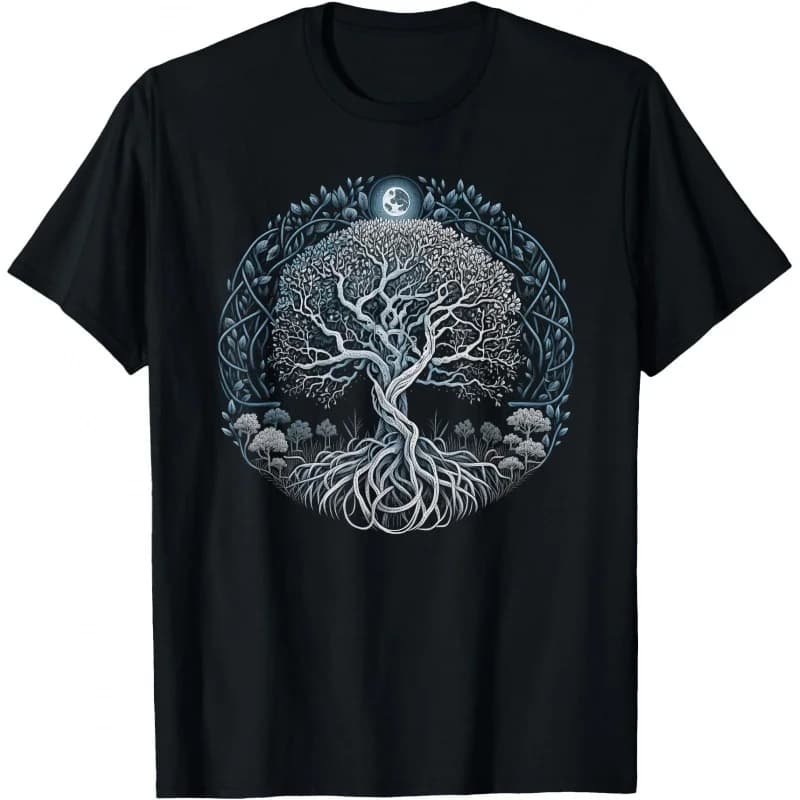 Tree of Life Yggdrasil Viking Midgard Thor Walhalla Nordic Gift T-Shirt Celtic Runes Norse Myths Graphic clothes All size tops