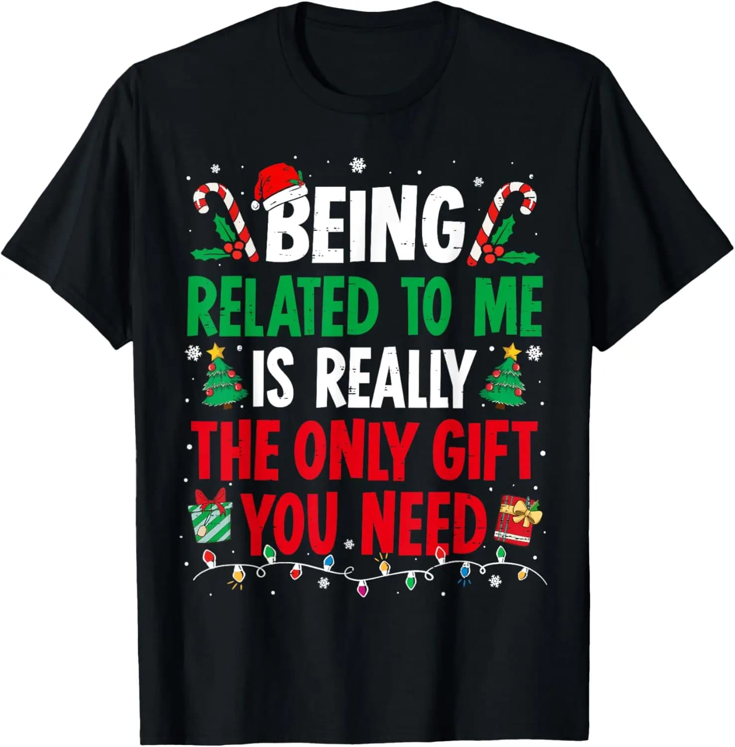 Being Related To Me Funny Christmas Family Xmas Pajamas New Year Xmas Gift Casual Style High Quality Cotton Regular Short Sleeve