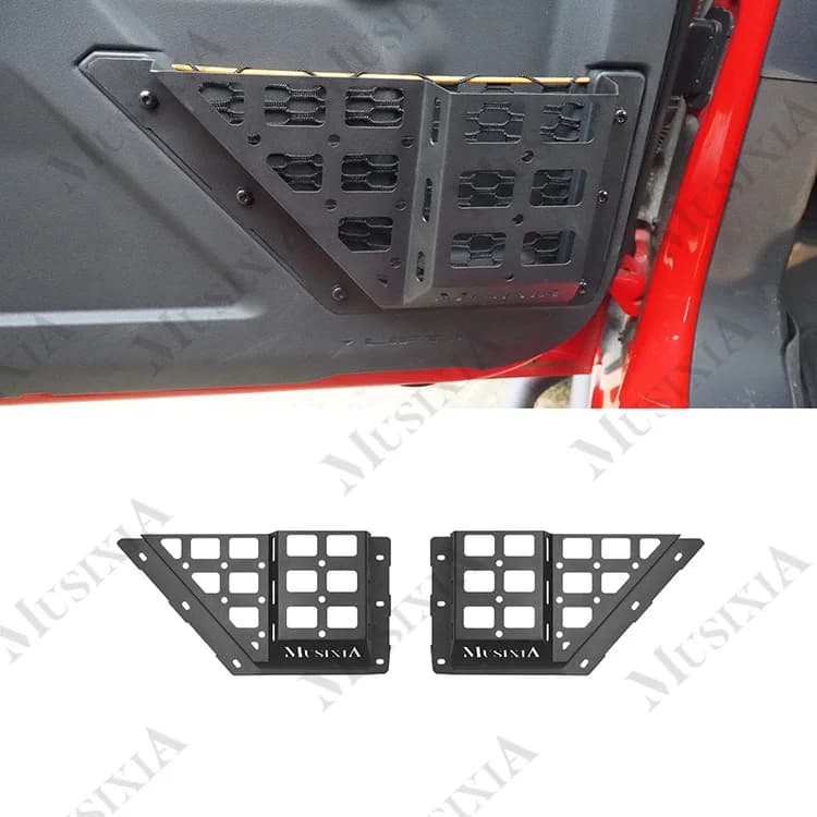 2/4 Door Interior Accessories Black Steel Molle Panel Front Door Storage Pockets For Ford Bronco 2021+