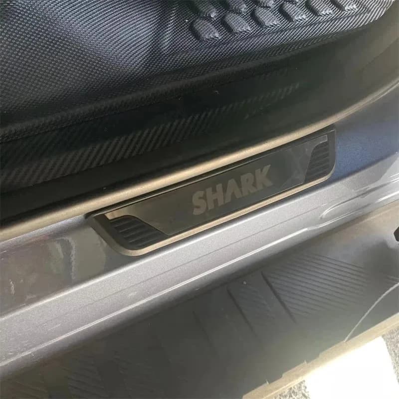 For BYD Shark 6 2024 Car Door Sill Scuff Plate Pedal Cover Trim Accessories Exterior Threshold Protector Auto Stickers