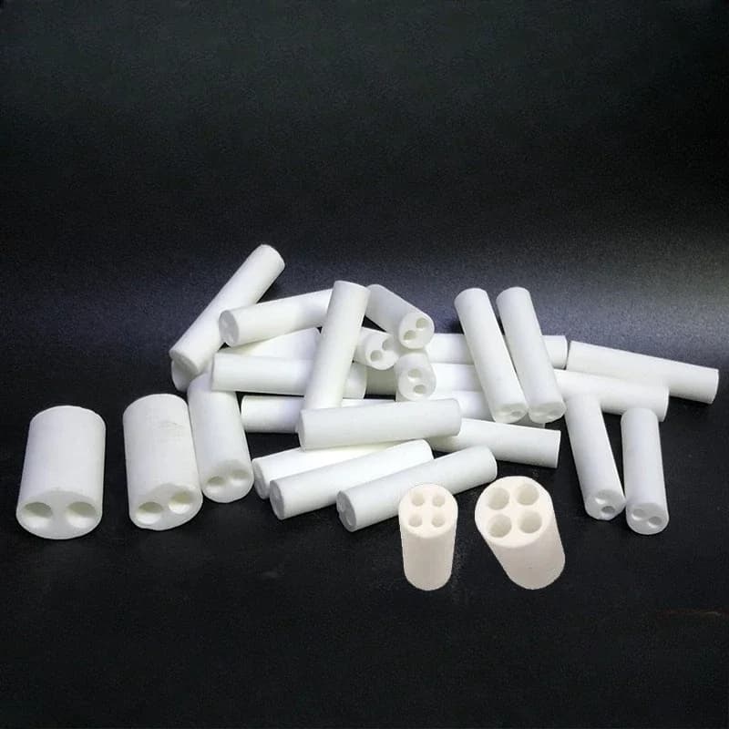 2 Hole 4 Hole Alumina Ceramic Insulating Tube High Temperature Resistance Thermocouple Sensor Spare Parts