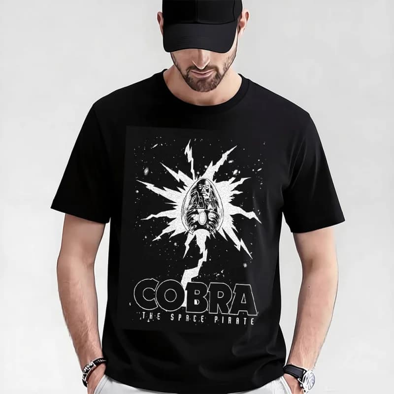 0405 The Space Adventure Cobra gift t shirt The Space Pirate Psychogun Kobura Anime Graphic tee Y2K clothes All size Tops S-6XL