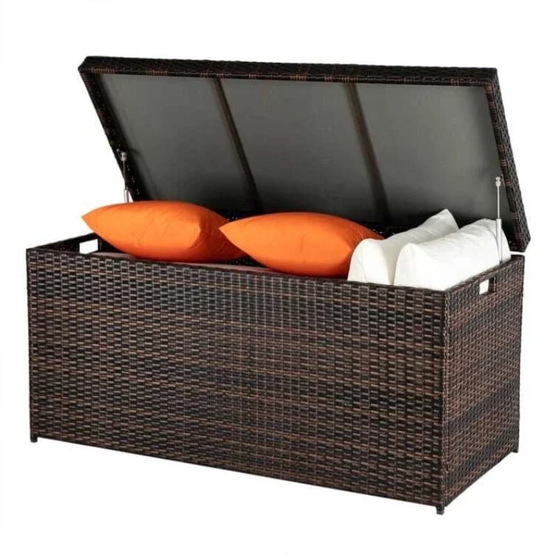 Villa courtyard outdoor rattan storage cabinet, hotel homestay furniture locker, open-air bar storage box