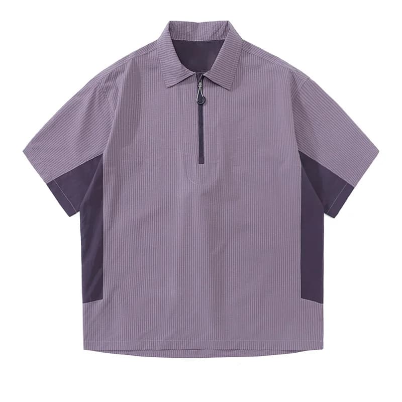 Summer Lightweight Outdoor Quick Drying T-shirt Sports Breathable Polo Shirt for Men Training Trendy Lapel Short Sleeved T-shirt