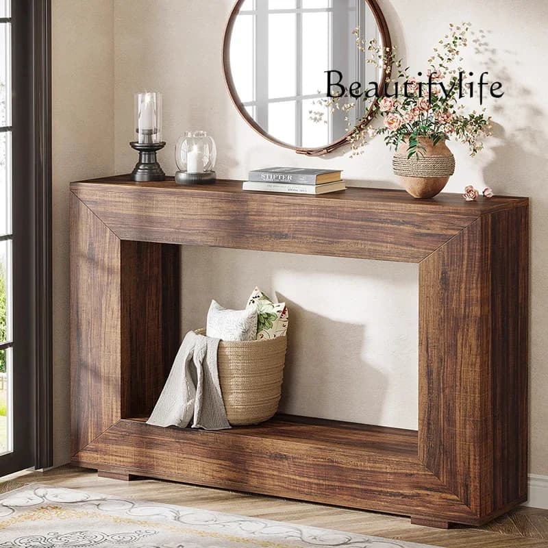 JB European Vintage Console Table Mid Century Rustic Minimalist Beauty Console Table Living Room Trendy Woonkamer Tafel Furnitur