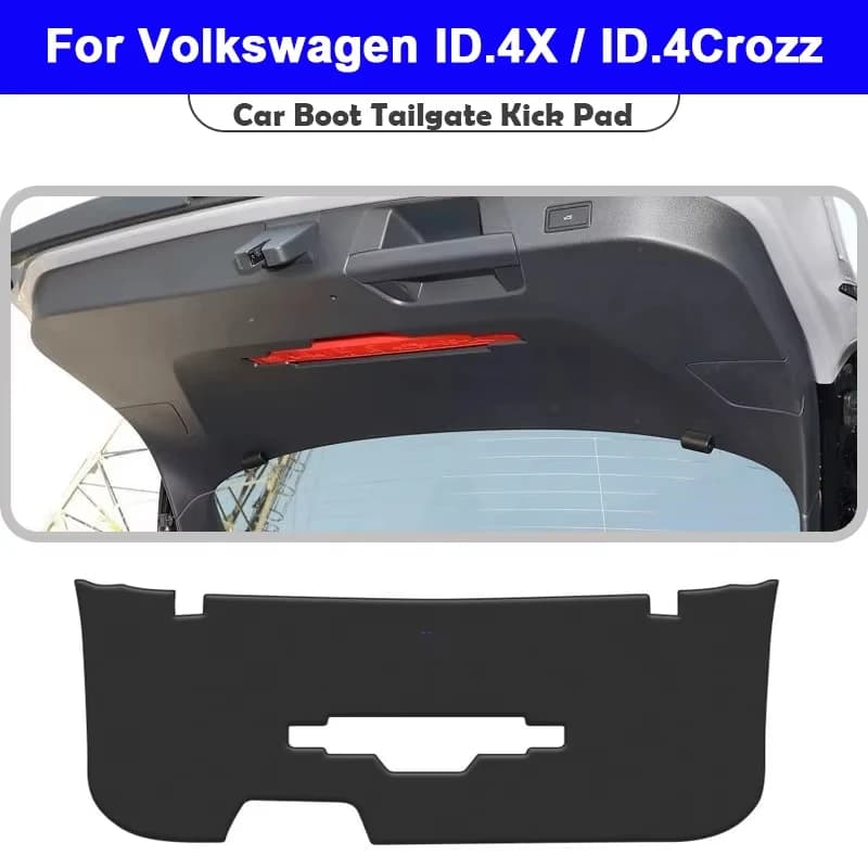 For Volkswagen ID.4X VW ID.4CROZZ 2020-2025 Trunk Tailgate Guard Pad Leather Rear Trunk Door Protective Car Interior Accessories