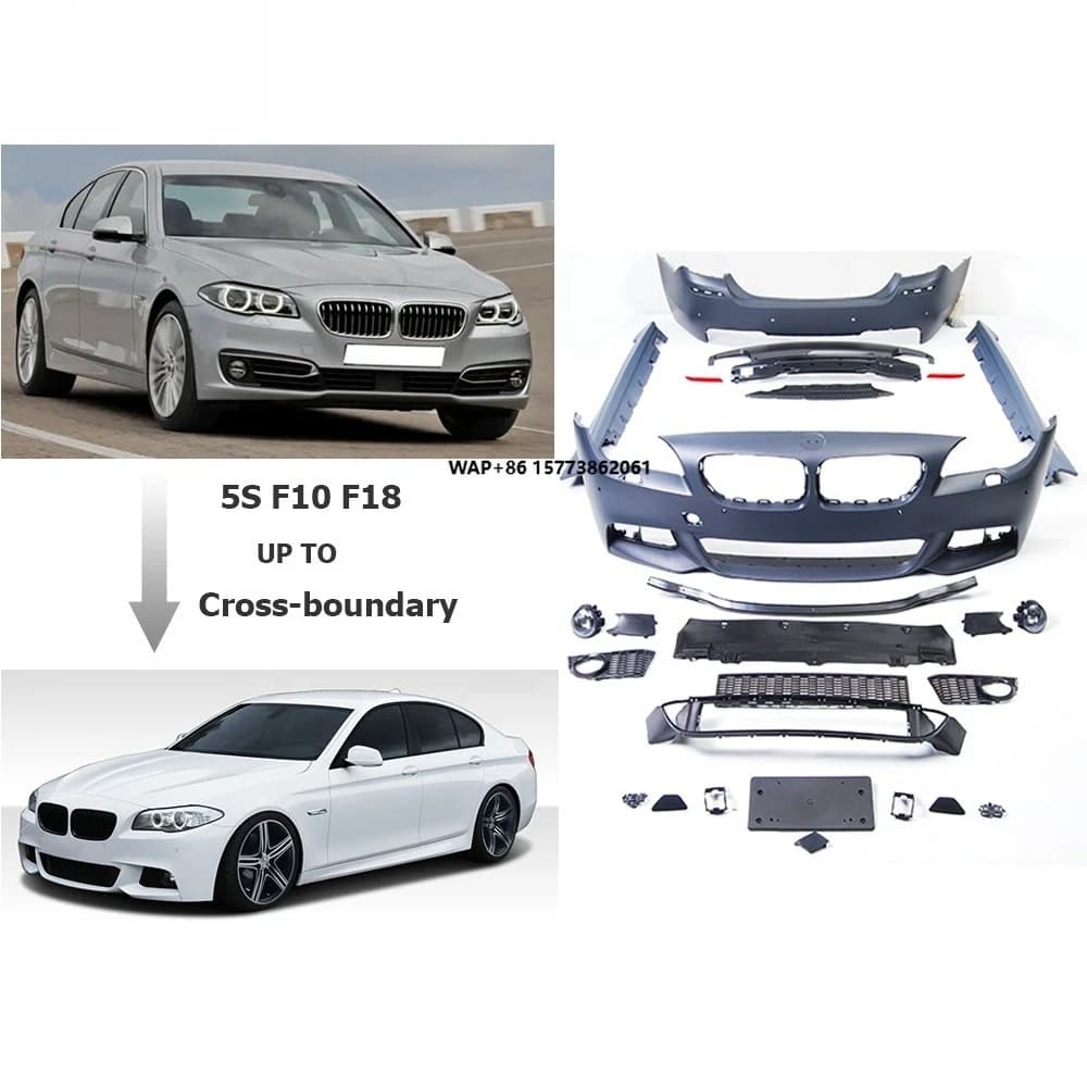 MT Style Body Kit for 5 Series F10 PP Car Accessories Front Rear Bumpers Side Skirts Auto Tuning Parts