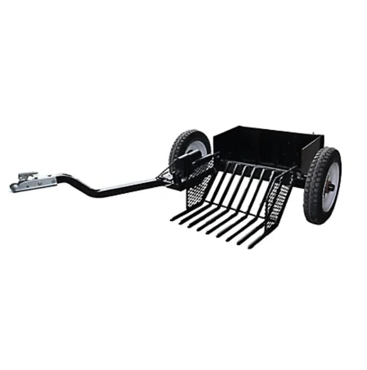 36 Inch Rock Picker for Lawn Tractor 1000 Lbs Capacity Durable Steel Rock Equipment