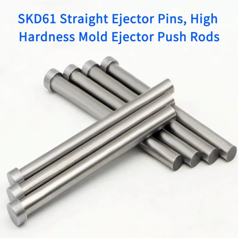 SKD61 Straight Ejector Pins, High Hardness Ejector Push Rods Plastic Molding Die