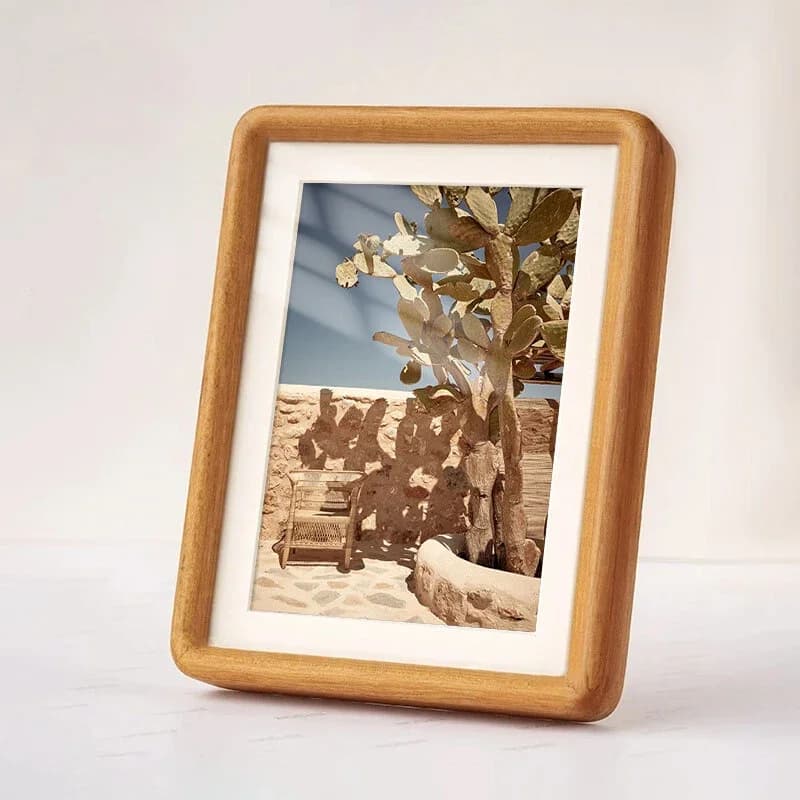 Walnut Solid Wood Picture Frame Family Tabletop Decor with Rounded Corners High-Quality Photo Frame Home Decoration Home Decor