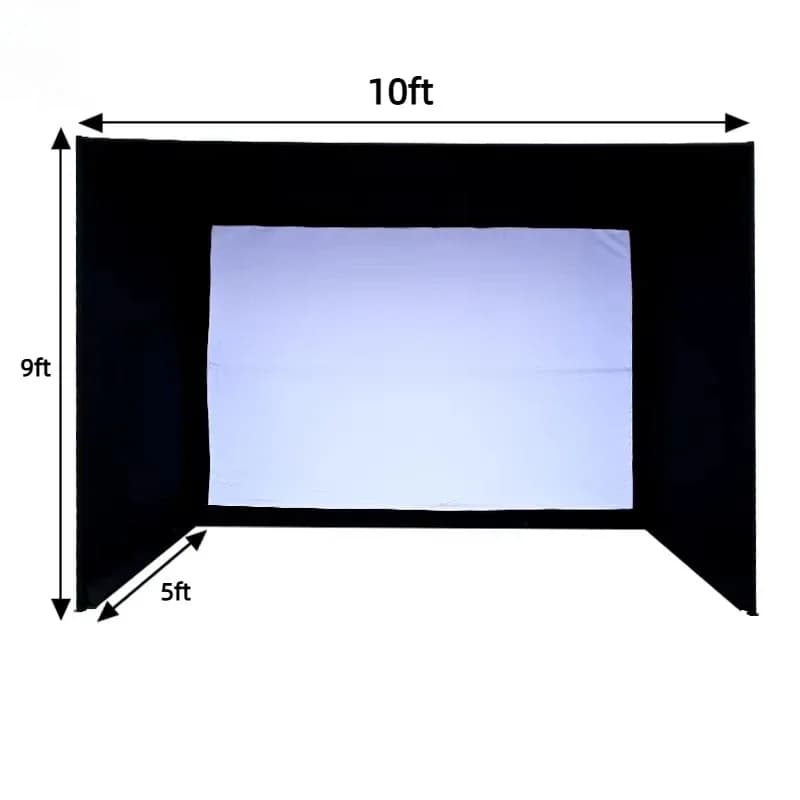 Golf simulation tent with high definition impact screen for indoor and outdoor golf practice