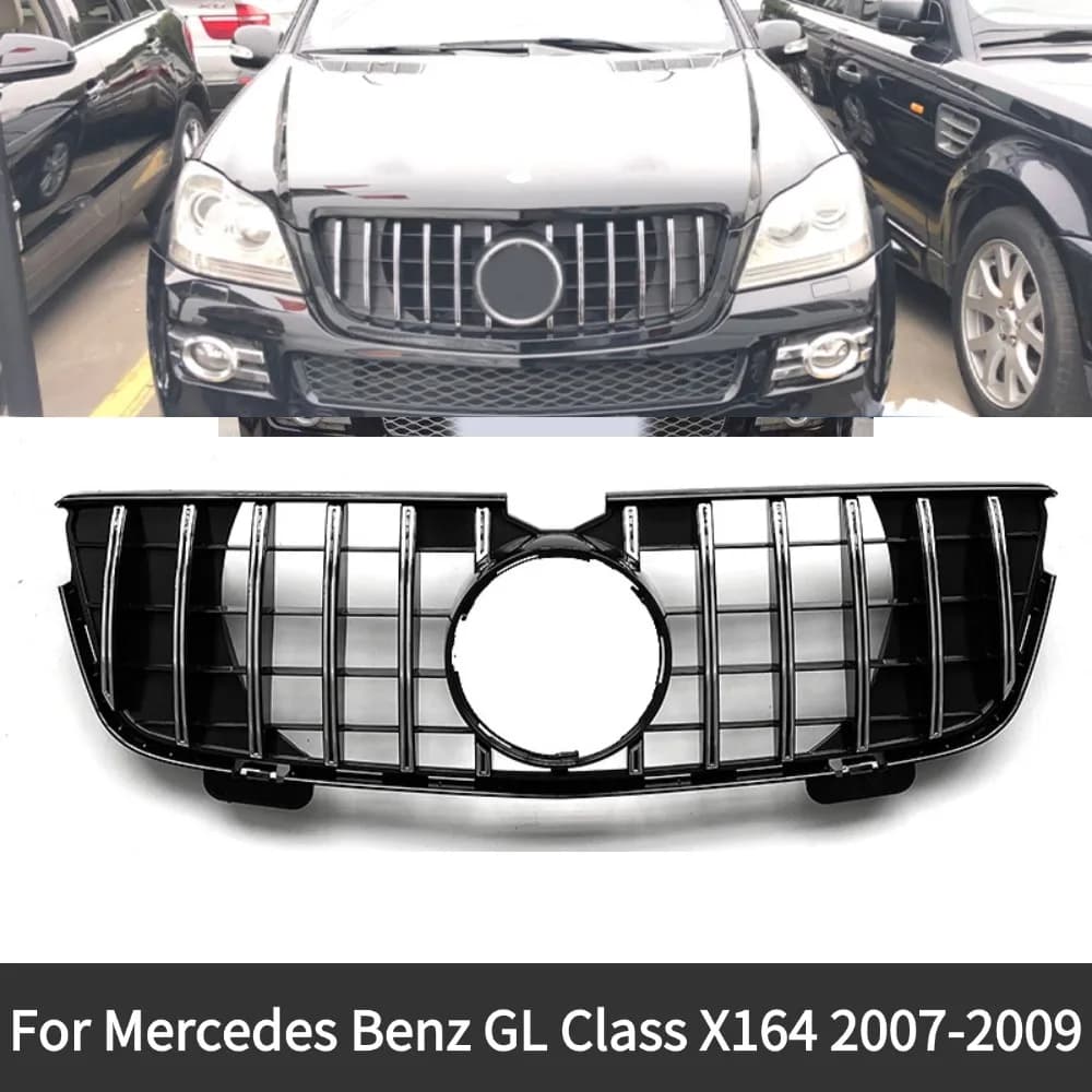 For Mercedes Benz GL Class, X164, GL350, GL450, GL500, GL550, 2007-2009Car Front Grille Upgrade Wings, Tuning Accessories, Fit