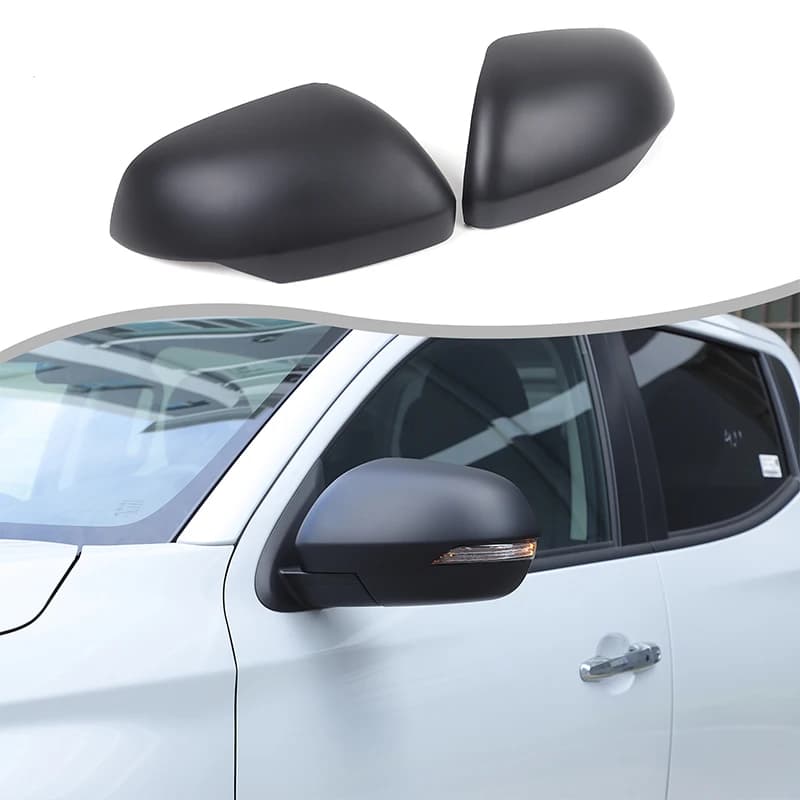 For 2019-2023 Mitsubishi L200 TritonI Car Exterior Rearview Mirror Cover ABS Matte Black Exterior Accessories 2-Piece Set