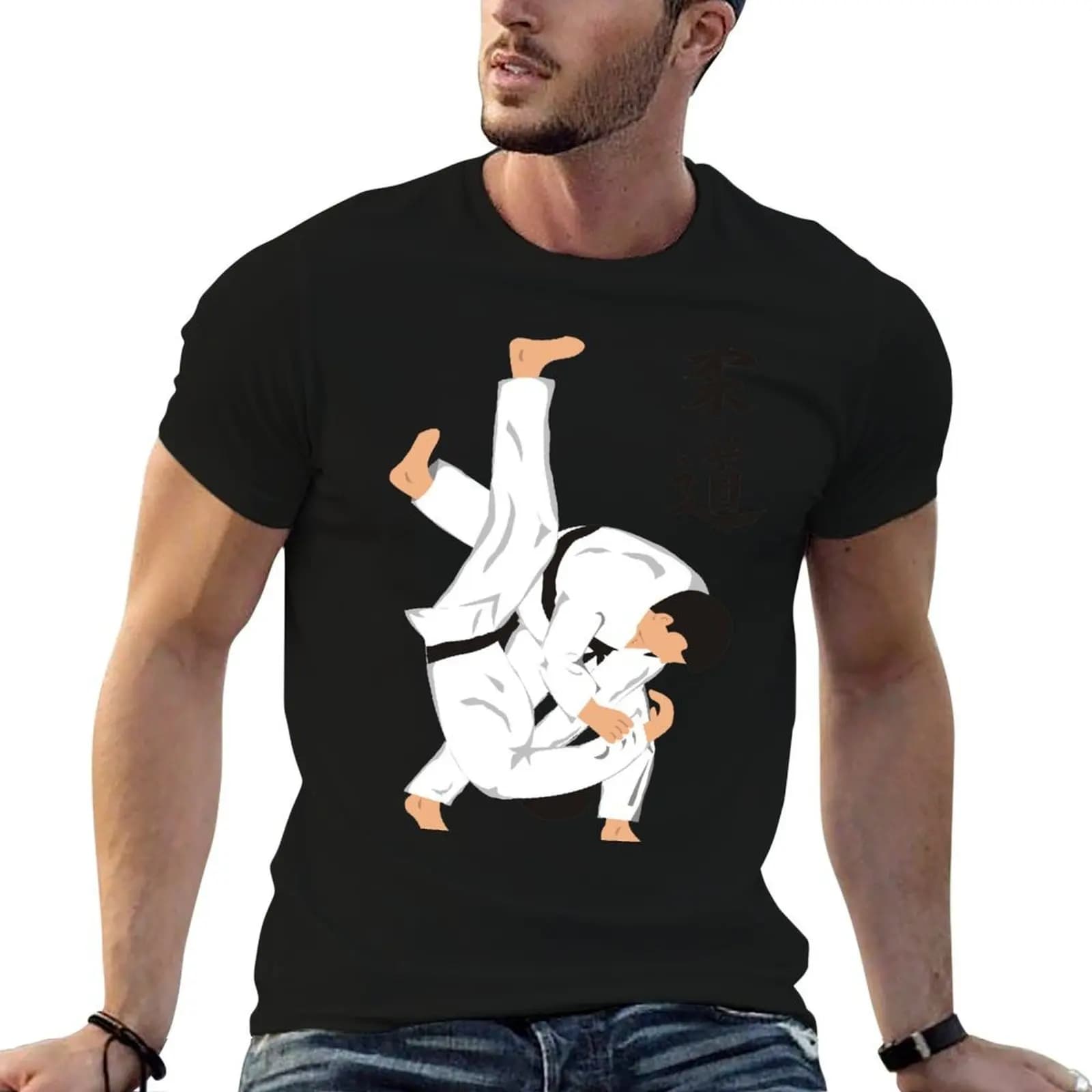 Japanese Judo T-Shirt vintage clothes Luxury man outfits for men