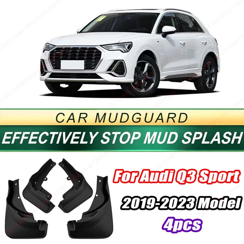 For Audi Q3 Sport 2019-2023 Model 4PCS Front Rear Mud Flaps Splash Guards Fender Mudguards Auto Accessories