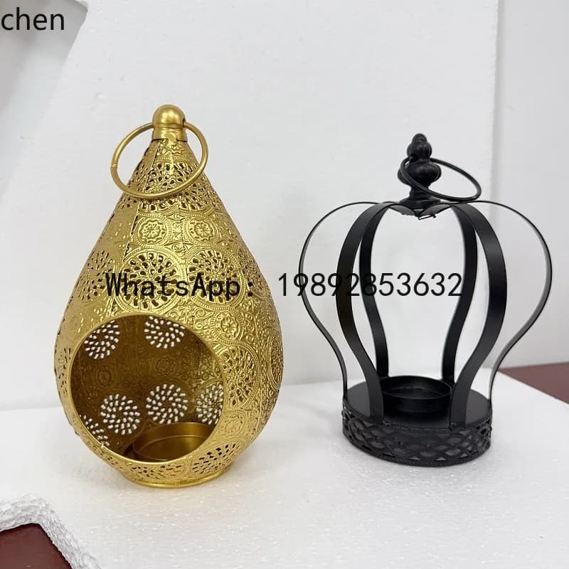 iron candlestick ornament table candle decoration metal