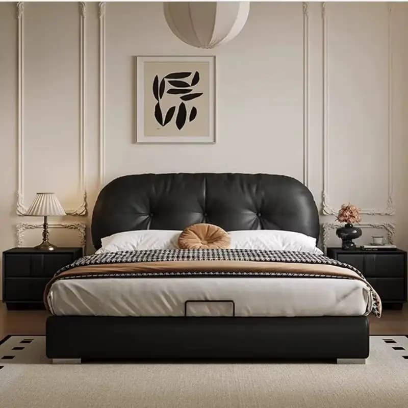 Queen Oak Luxury Double Bed Base High Sleeper Adults Bedroom Double Bed Storage Luxury Modern Small Camas De Casal Furniture
